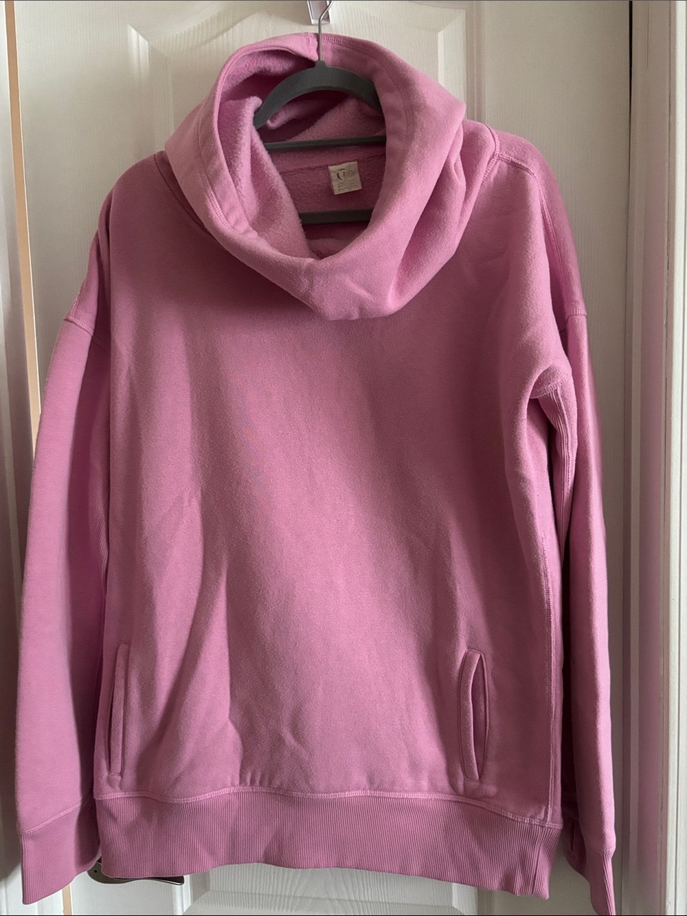 Zyia Cozy Pink Funnel Neck Women's Sweater